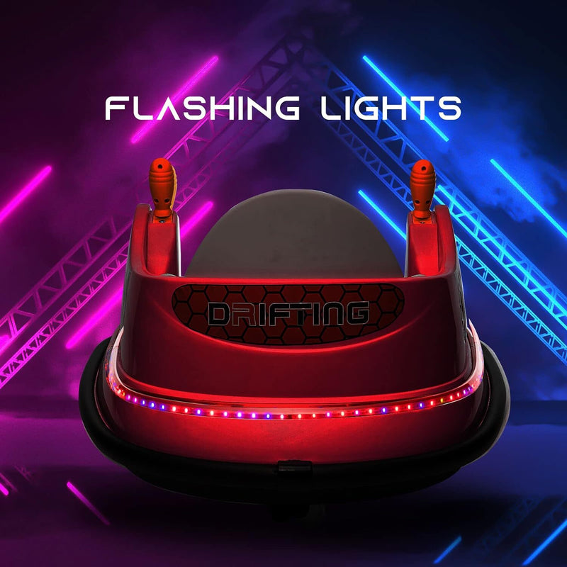 12V Electric Ride-On Bumper Car for Toddlers with 360 Degree Spin and Remote Control
