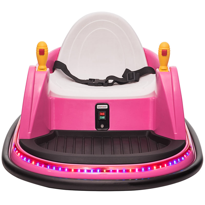 12V Electric Ride-On Bumper Car for Toddlers with 360 Degree Spin and Remote Control