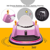 12V Electric Ride-On Bumper Car for Kids and Toddlers Ages 2-6 Years - Purple