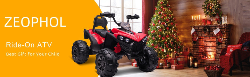 12V Electric Kids Ride-On Off-Road ATV Quad Bike with 2 Speeds - Red