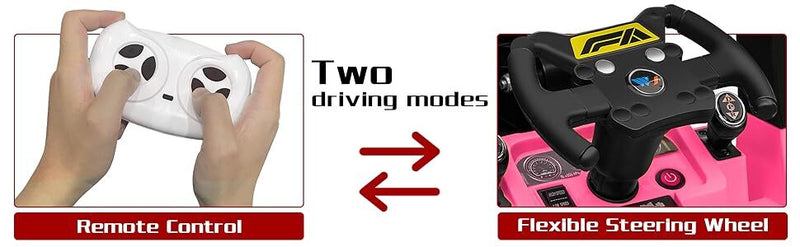 12V Kids Ride-On Forklift Toy Car with Horn for Pretend Construction Play