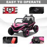 24V Kids 2-Seater Ride-On UTV Car with 400W Motor, Metal Frame, and EVA Wheels