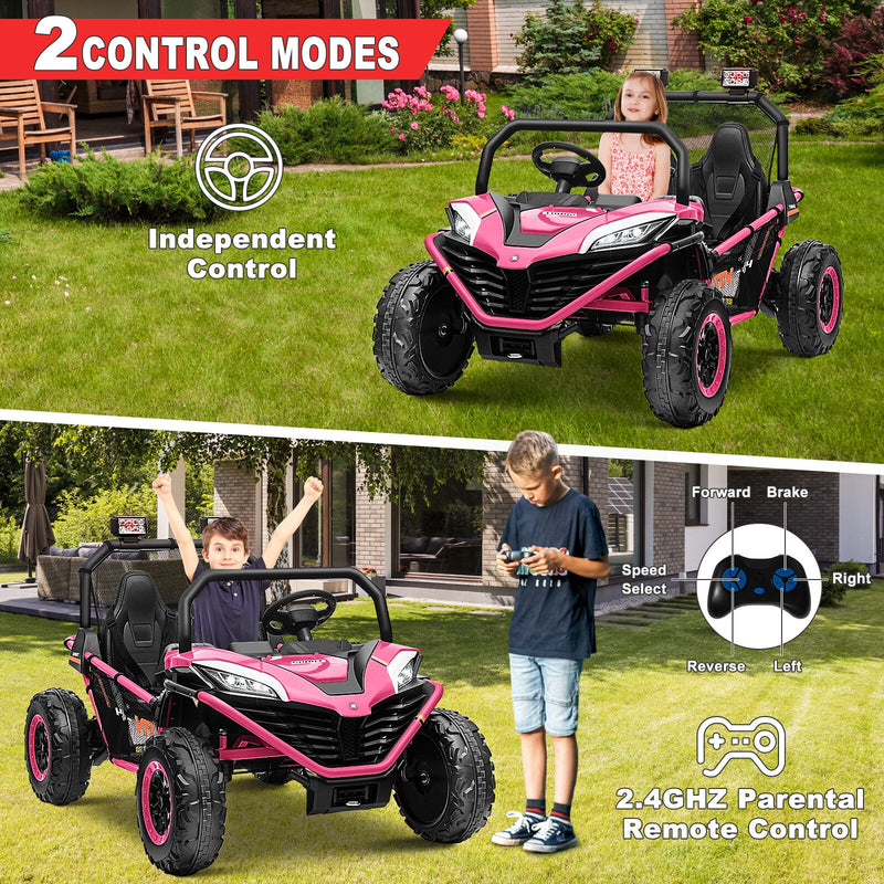 24V Electric Kids 2-Seater Ride-On UTV Truck with 300W Motor, EVA Wheels, and Remote Control