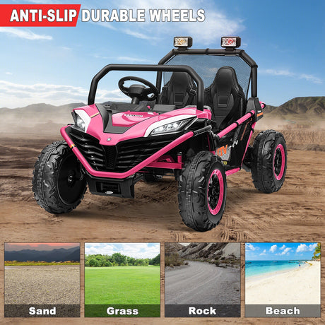 24V Electric Kids 2-Seater Ride-On UTV Truck with 300W Motor, EVA Wheels, and Remote Control