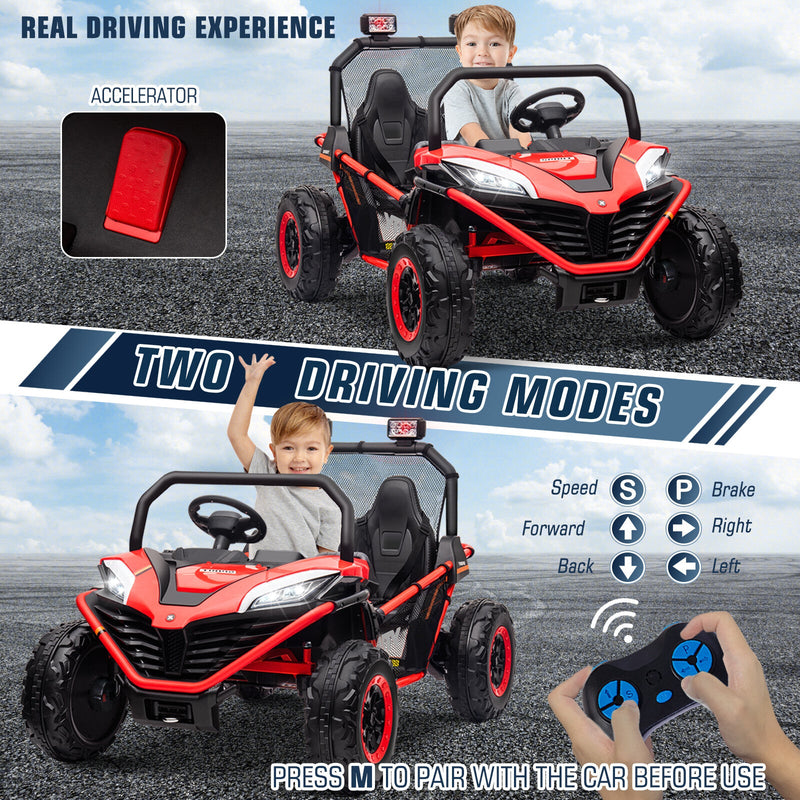 24V Electric Kids Ride-On UTV Truck with 2 Seats, 4WD and Remote Control, 4x80W Motors