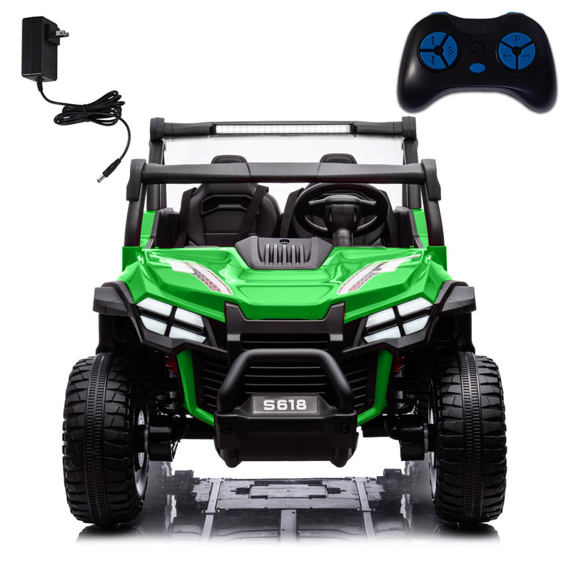 24V Kids Electric 2-Seater Off-Road UTV Truck Ride-On Car with 4WD and 80W Motor