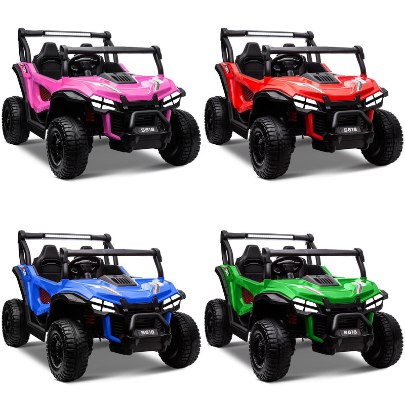 24V Kids Electric 2-Seater Off-Road UTV Truck Ride-On Car with 4WD and 80W Motor