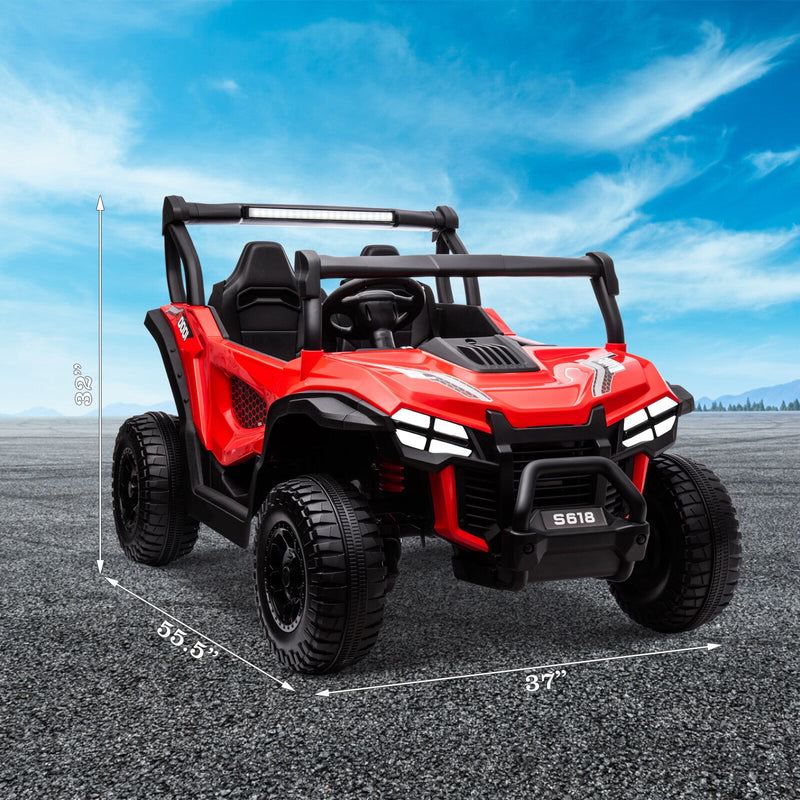 24V Kids Electric 2-Seater Off-Road UTV Truck Ride-On Car with 4WD and 80W Motor