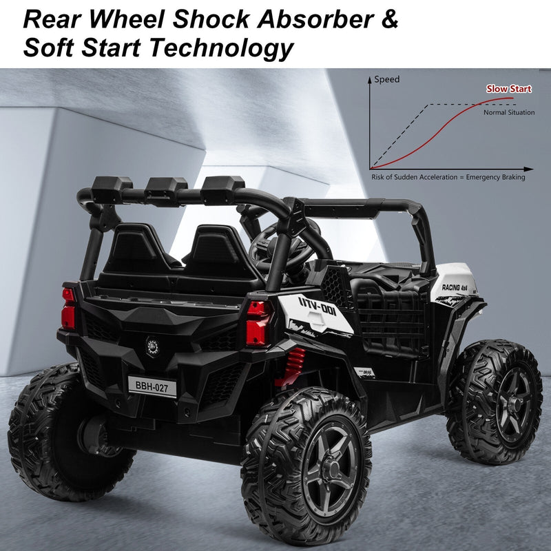 Electric Kids Ride-On 4WD/2WD UTV Truck with 24V Power, Bluetooth, and Music Features