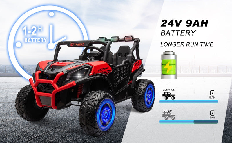 Kids Electric Ride-On UTV Truck 24V with 4WD/2WD and Remote Control Power Wheels