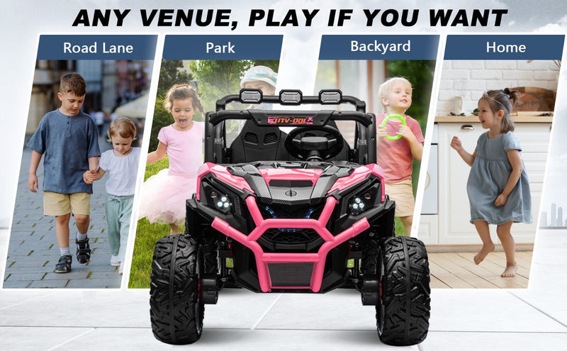 Kids Electric Ride-On UTV Truck with 24V Power, 4WD/2WD and Remote Control