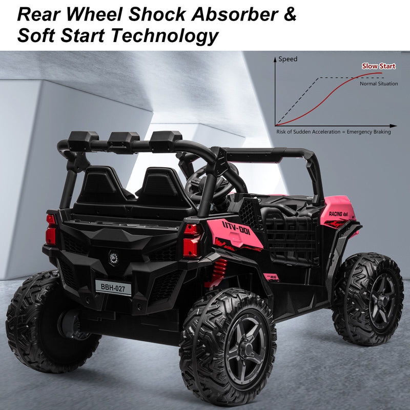 Kids Electric Ride-On UTV Truck with 24V Power, 4WD/2WD and Remote Control