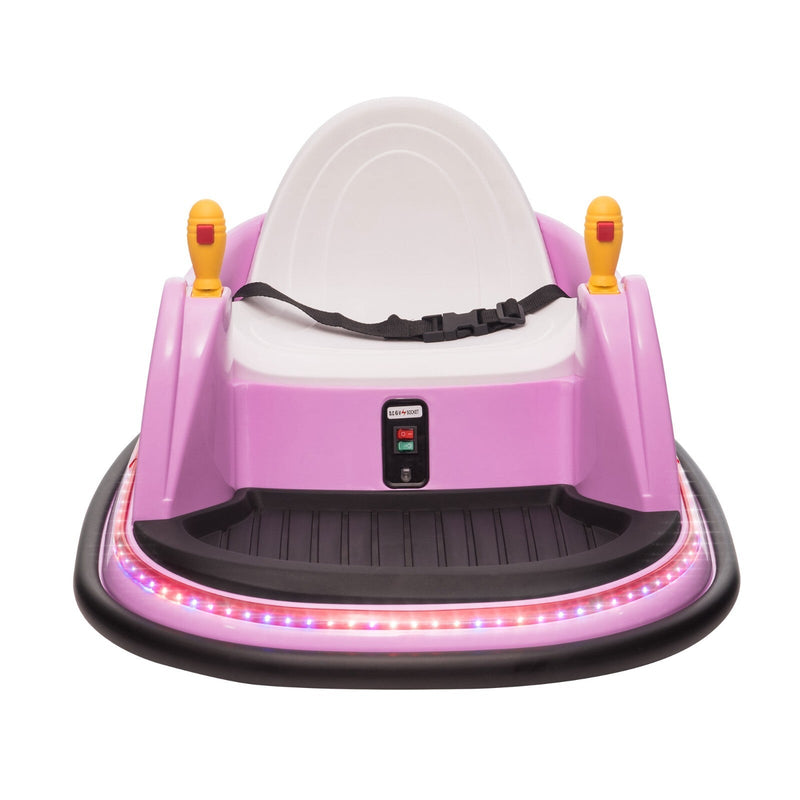 12V Kids Ride-On Bumper Car with Remote Control, 360° Spin and Flashing Lights for Toddlers