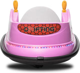 12V Kids Ride-On Bumper Car with Remote Control, 360° Spin and Flashing Lights for Toddlers