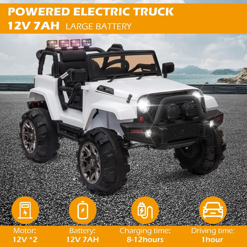 Kids 12V Electric Ride-On Truck with Remote Control and Built-in Music