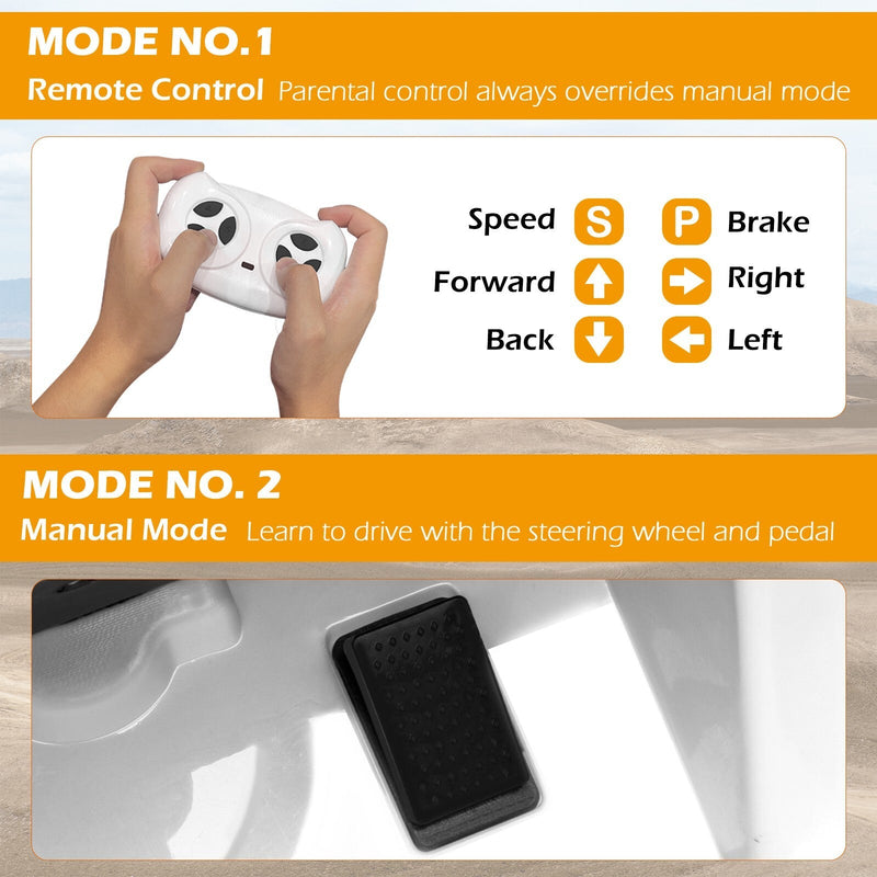 Kids 12V Electric Ride-On Truck with Remote Control and Built-in Music