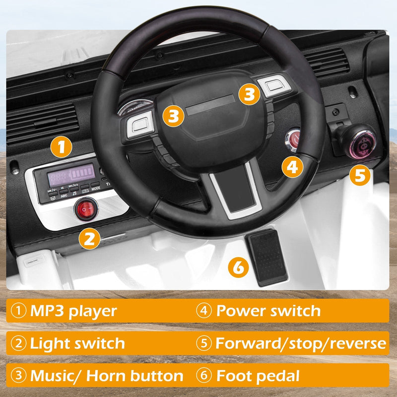 Kids 12V Electric Ride-On Truck with Remote Control and Built-in Music