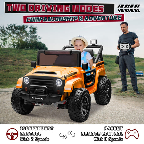 Kids Electric Ride-On Truck 24V 9AH Battery 4WD/2WD Power Car 2-Seater