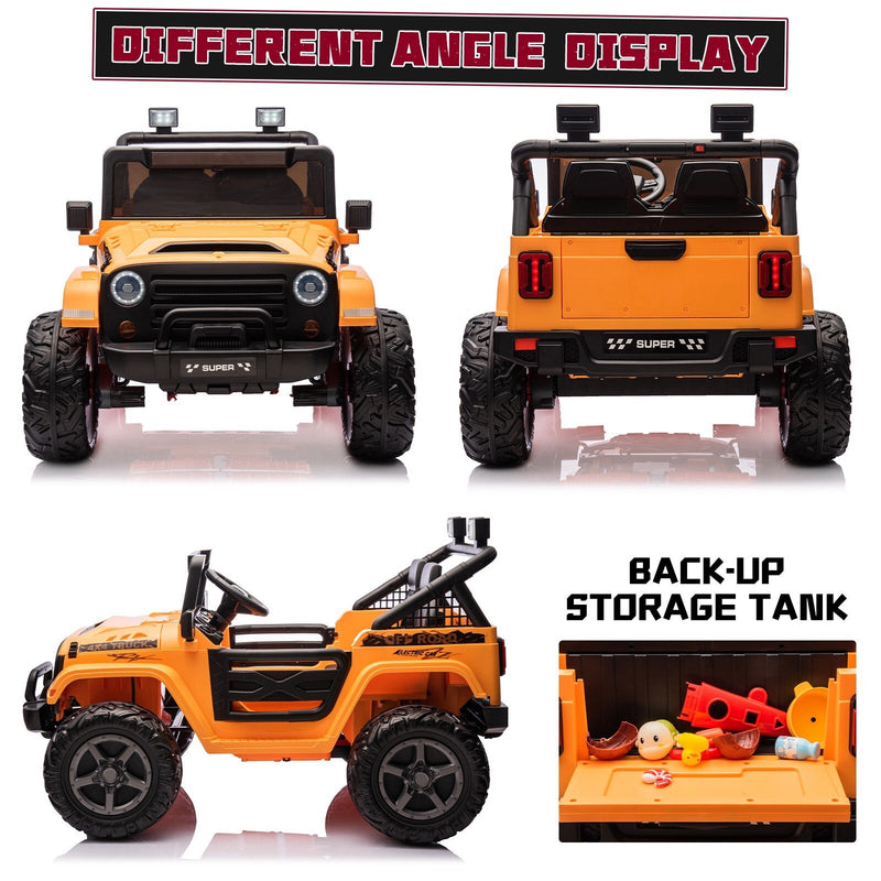 Kids Electric Ride-On Truck 24V 9AH Battery 4WD/2WD Power Car 2-Seater