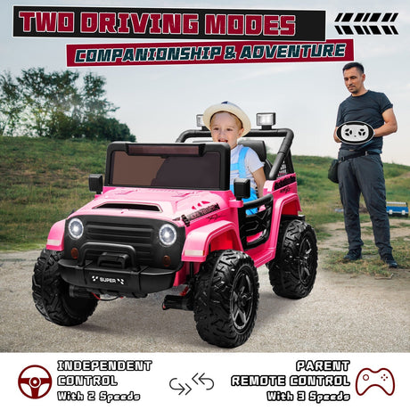 Kids Electric Ride-On Truck 24V 9AH Battery 4WD/2WD Off-Road Power Car