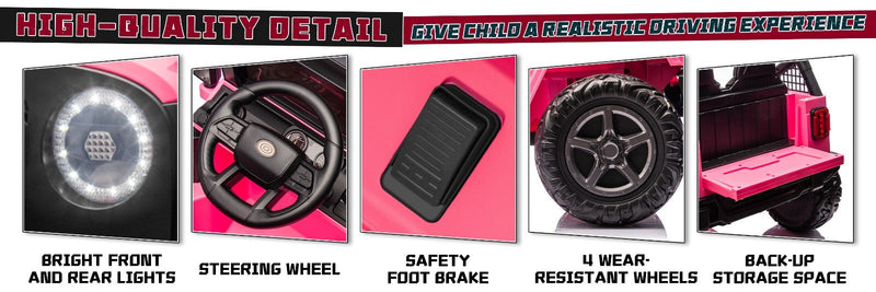 Kids Electric Ride-On Truck 24V 9AH Battery 4WD/2WD Off-Road Power Car