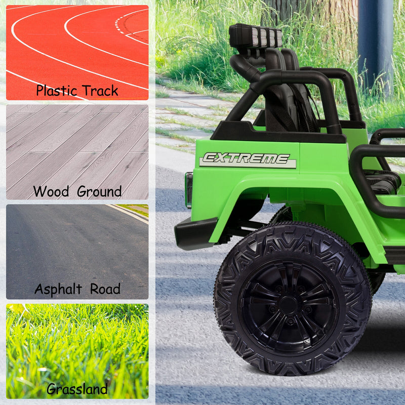 Kids 12V Electric Ride-On Jeep Truck with Remote Control and Powerful Battery