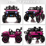 12V Electric Kids Ride-On Truck with Remote Control and 2 Seats