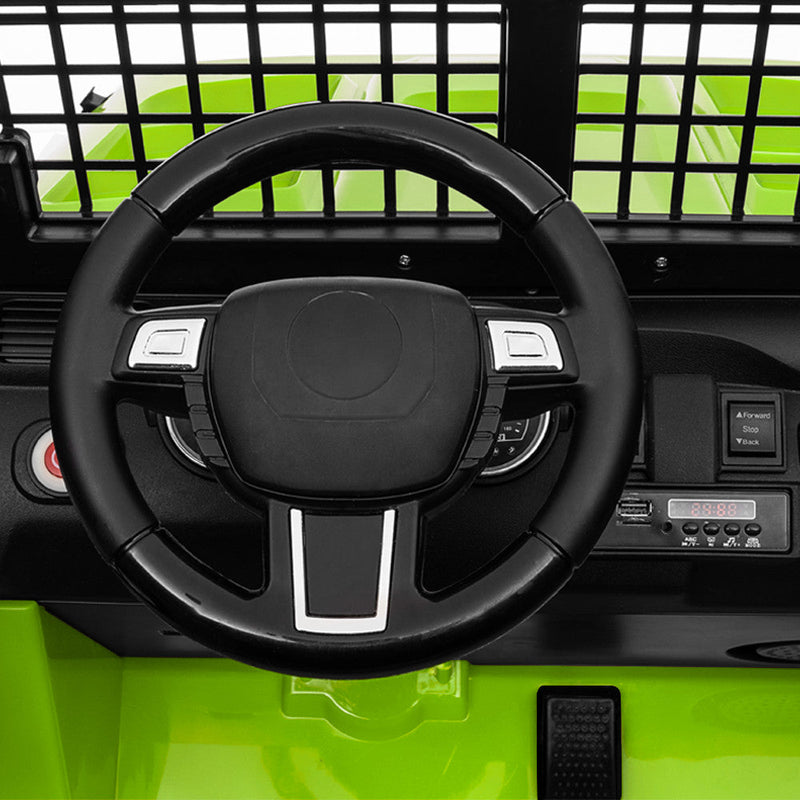 12V Electric Kids Ride-On Truck with Remote Control and 2 Seats, Green