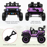 Kids 24V Electric Ride-On Truck with 2WD/4WD Switch and Dual Seats