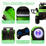 12V Electric Kids Ride-On Jeep Truck with Remote Control Battery-Powered Car Green