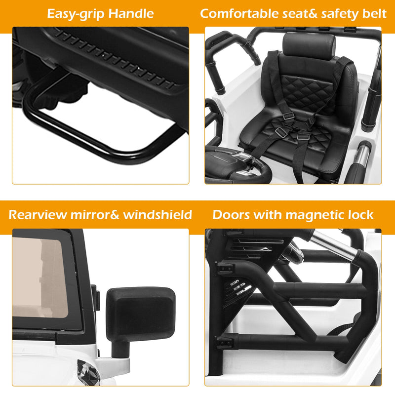 12V Kids Ride-On Jeep Truck Car with Remote Control and 3 Speed Settings