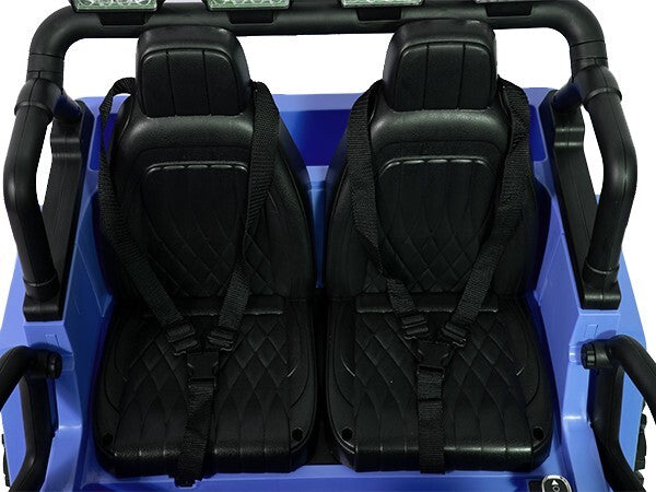 12V Electric Ride-On Jeep Truck for Kids with 2 Seats, 3 Speeds, and Remote Control, Blue