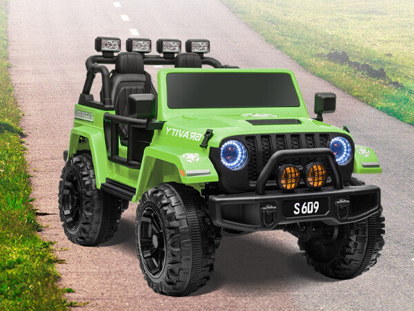 12V Electric Ride-On Jeep Truck for Kids, 2-Seater with 3 Speeds and Remote Control