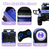 12V Electric Ride-On Jeep Truck for Kids, 2-Seater with 3 Speeds and Remote Control
