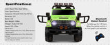 12V Electric Ride-On Jeep Truck for Kids 2-Seater with 3 Speeds Green