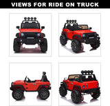 12V Electric Ride-On Kids Pickup Truck with 3-Speed Remote Control