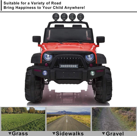 12V Electric Ride-On Kids Pickup Truck with 3-Speed Remote Control
