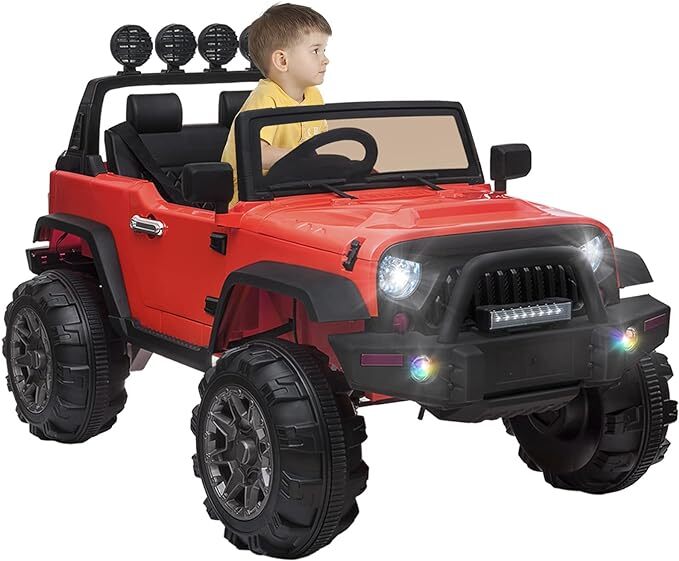 12V Electric Ride-On Pickup Truck for Kids with 3 Speeds and Remote Control