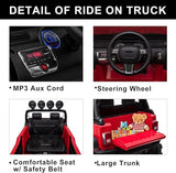 12V Electric Ride-On Pickup Truck for Kids with 3 Speeds and Remote Control