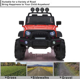 12V Electric Ride-On Kids Pickup Truck with 3 Speeds and Remote Control - Red