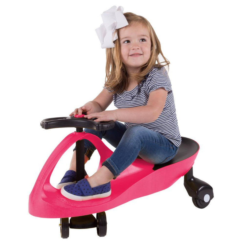 Zig Zag Wiggle Kids Ride-On Car Battery-Free Hot Pink for Girls 3 Years and Up