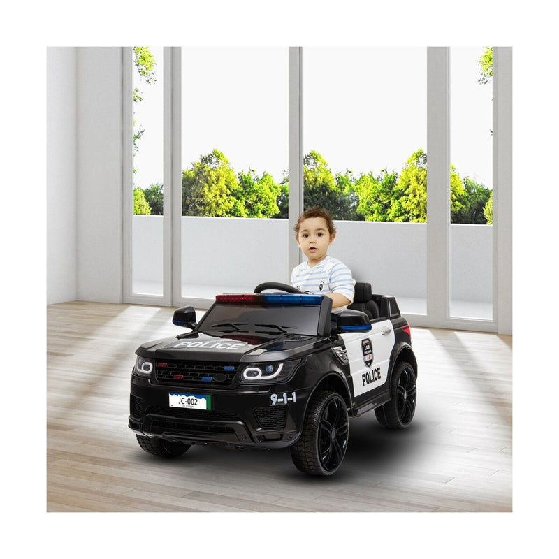Zimtown Kids Police Electric Car with Double Drive and 12V Battery Motor