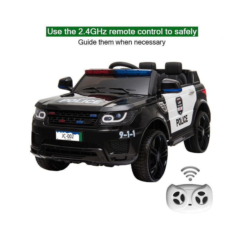 Zimtown Kids Police Electric Car with Double Drive and 12V Battery Motor