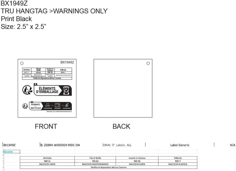 Zebra Wooden Ride-On Toy for Toddlers with Soft Seat and No Assembly Required