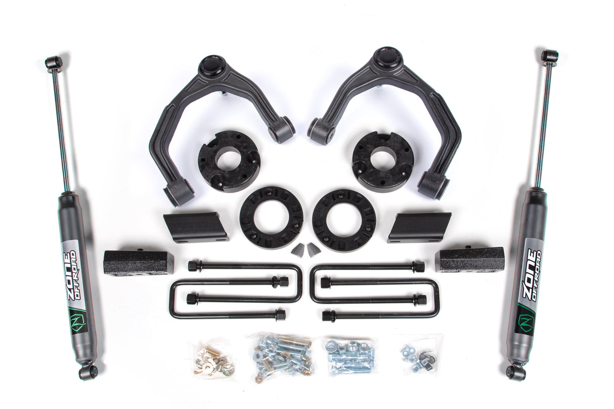 3.5 Inch Lift Kit | Chevy Silverado & GMC Sierra 1500 (19-24) 4WD Zone Offroad