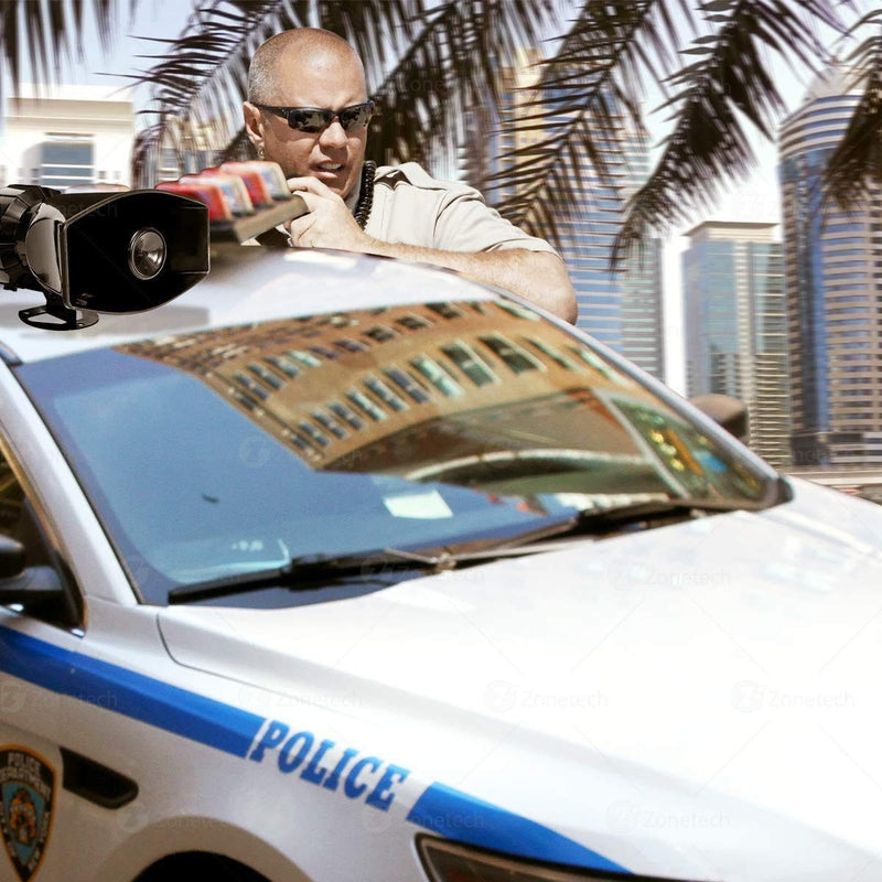 Tech 5-Tone Sound Car Siren with Mic and PA Speaker System for Emergency Vehicles