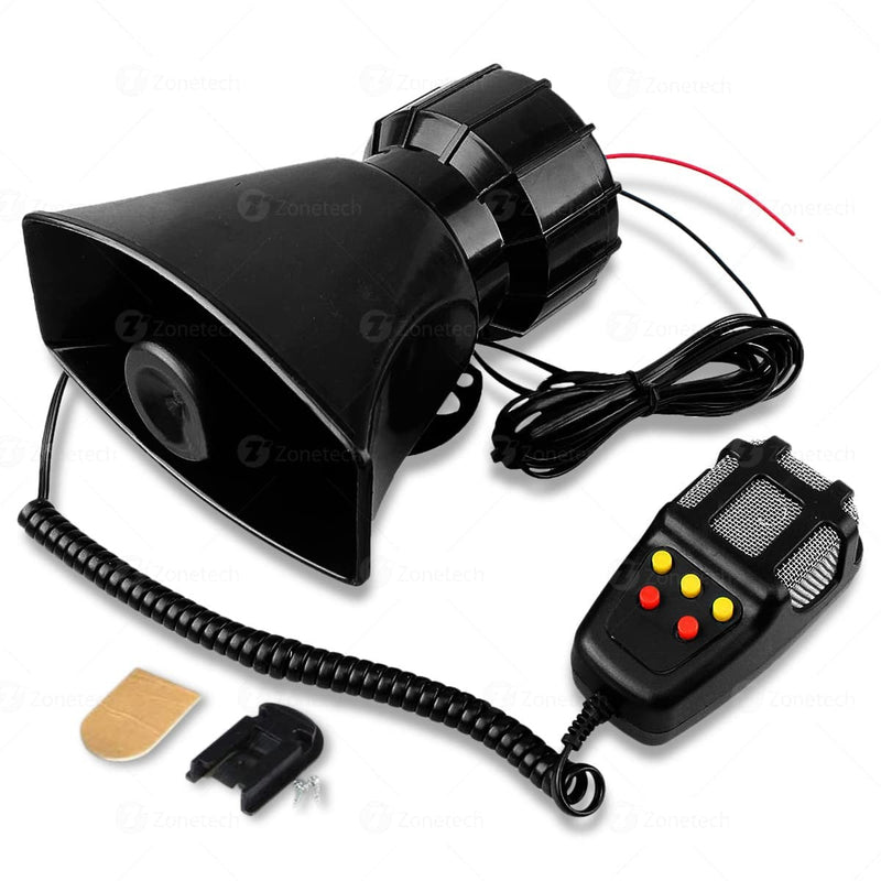 Tech 5-Tone Sound Car Siren with Mic and PA Speaker System for Emergency Vehicles