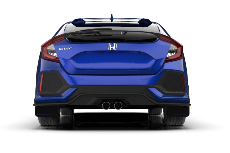 Garde-boue Rally Armor 17-21 Honda Civic Sport &amp; Touring (Hatch) noir UR avec logo bleu