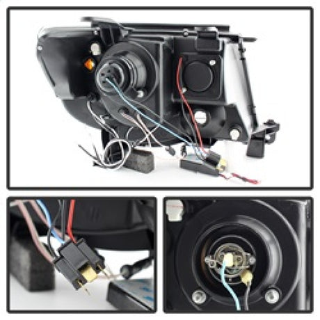 Phares de projecteur Spyder Toyota Tacoma 05-11 CCFL Halo LED Blk Smke PRO-YD-TT05-CCFL-BSM