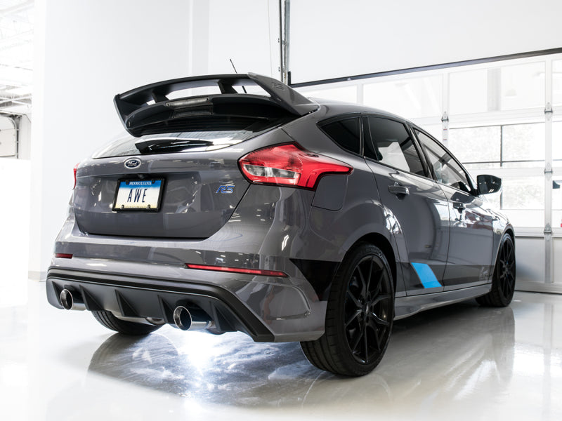 Échappement arrière AWE Tuning pour Ford Focus RS Touring Edition - Résonateur - Embouts chromés argentés